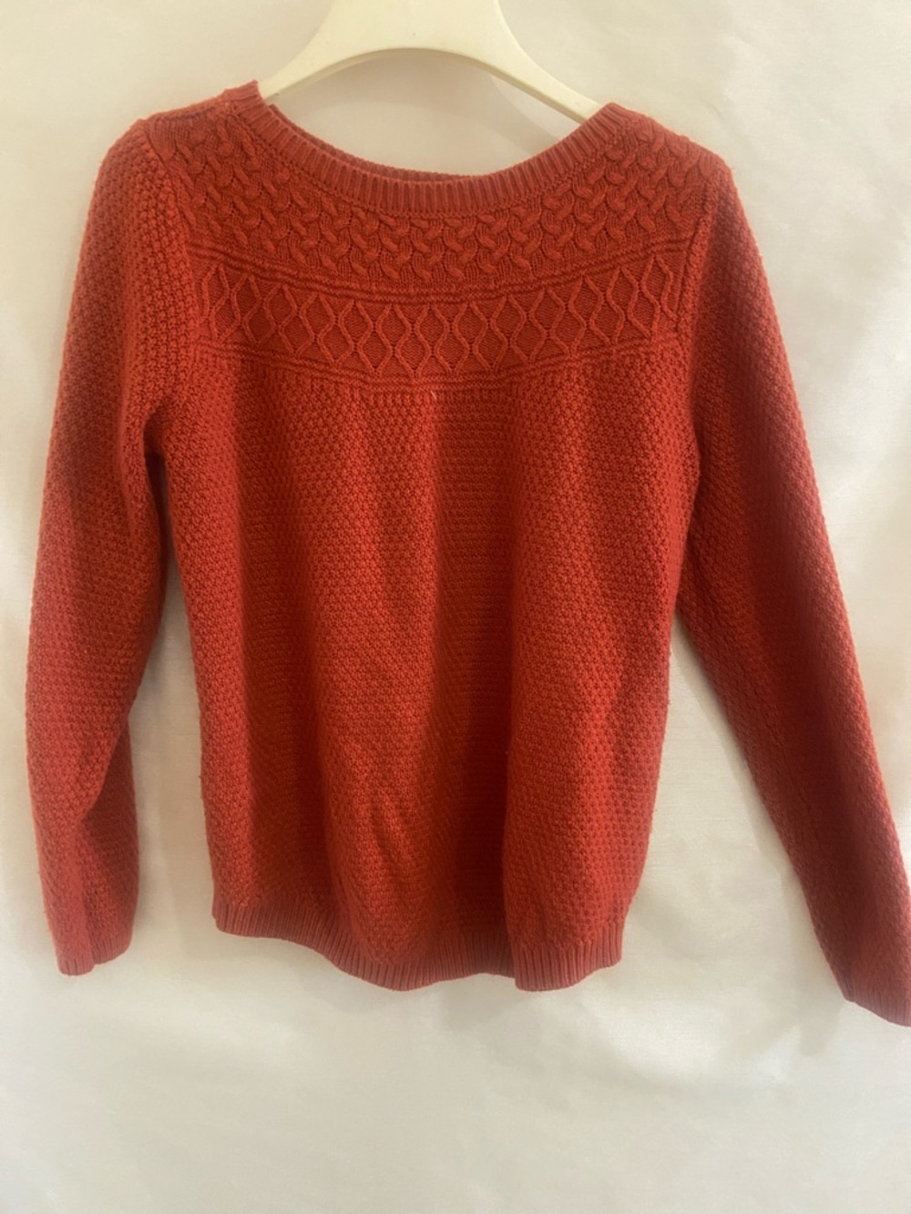 croft & barrow Burnt Orange Textured Crewneck Sweater